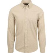 Overhemd Lange Mouw Marc O'Polo Overhemd Twill Beige