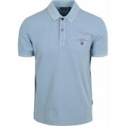 T-shirt Napapijri Polo Elbas Chambray Blauw
