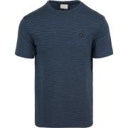 T-shirt No Excess Velvet Stripes T-Shirt Navy