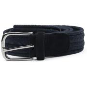 Riem Profuomo Waxed Geweven Riem Navy