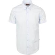 Overhemd Lange Mouw Suitable Short Sleeves Hemd Cotton Slub Hellblau