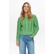Trui Nümph Numph Nuremi Pullover 5042 Vibrant Green