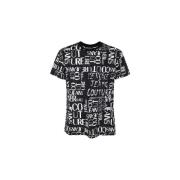 T-shirt Korte Mouw Versace Jeans Couture T-SHIRT 74GAH6S2 76UP600 BLAC...