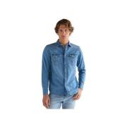 Overhemd Lange Mouw Wrangler 112378393-LIGHT WASH