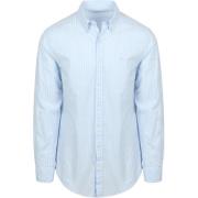 Overhemd Lange Mouw Mcgregor Overhemd Cotton Linen Strepen Lichtblauw