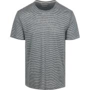 T-shirt Knowledge Cotton Apparel T-shirt Streep Navy