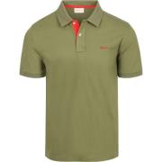 T-shirt Gant Contrast Piqué Poloshirt Herb Groen