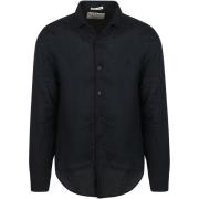 Overhemd Lange Mouw Superdry Overhemd Riviera Linen Classic Eclipse Na...