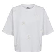 T-shirt Korte Mouw Nümph Numph Nufleura Long T-Shirt 9000 Bright White