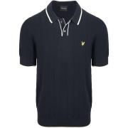 Polo Shirt Korte Mouw Lyle &amp; Scott Poloshirt Knitted Tipped Dark N...