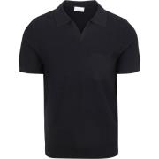 Polo Shirt Korte Mouw Profuomo Poloshirt Riva Structure Navy