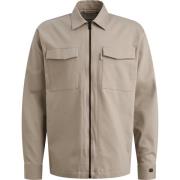 Windjack Cast Iron Tech Overshirt Zip Beige