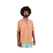 Overhemd Lange Mouw Brava Fabrics Gum Aloha Shirt - Rust Red