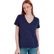 T-shirt Korte Mouw Admas T-shirt met slipe mouwen en verfraaide achter...