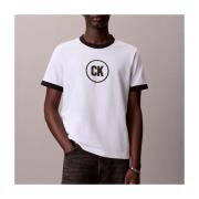 T-shirt Korte Mouw Calvin Klein Jeans Camisetas Hombre Modèle Lv04rf82...