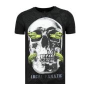T-shirt Korte Mouw Local Fanatic Skull Snake Vette Z