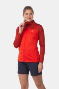 Haglöfs Roc Flash Mid Hood Fleece Dames Rood/Donkerrood