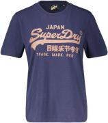 Superdry T-shirt Metallic Blauw dames