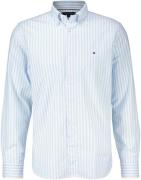 Tommy Hilfiger Overhemd Stripe Poplin Lichtblauw heren