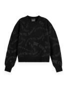 Scotch & Soda JACQUARD RELAXED PULLOVER Zwart dames