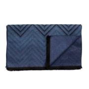 Tresanti DEMOCRITO | Viscose scarf with faded fishbone Blauw heren