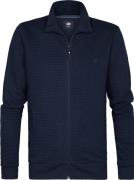 Petrol Sweater Zip Blauw heren