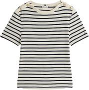 Tommy Hilfiger T-shirt Stripe Gold Blauw dames