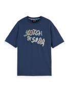 Scotch & Soda T-shirt Artwork Blauw heren