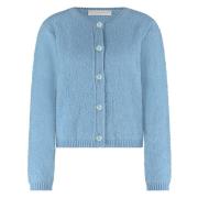 Nukus Vest Marlin Boucle Blauw dames