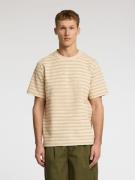 Selected Homme T-shirt Eli Seersucker Beige heren