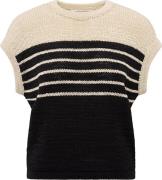 Yaya Sleeveless striped tape yarn s Beige dames