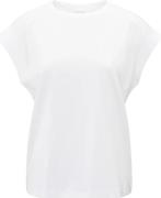 Yaya Mouwloze top met ribdetails Wit dames
