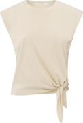 Yaya Mouwloze top met knoopdetail Bruin dames