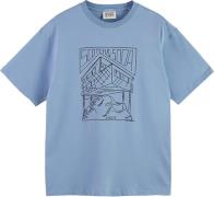 Scotch & Soda T-shirt Logo Blauw heren