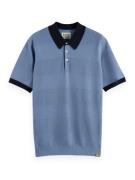 Scotch & Soda Polo Tone On Tone Blauw heren