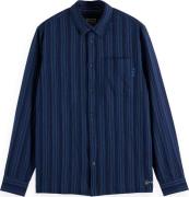 Scotch & Soda Overhemd Textured Stripe Navy heren