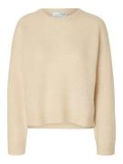 Selected Femme Trui Sia Ras Gebreid Wit dames