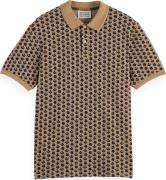 Scotch & Soda Polo Allover Print Bruin heren
