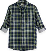 Scotch & Soda Overhemd Double-face Navy heren