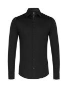 Desoto Overhemd Kent Slimfit Strijkvrij Zwart heren