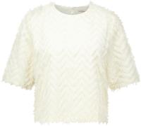 Zusss Top Feather Jacquard  Off White dames
