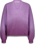 Summum Gebreide Trui Dip Dye V-neck Paars dames