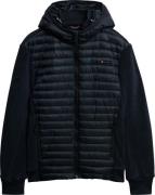 Superdry hooded storm fleece hybrid Blauw heren