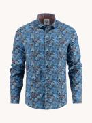 A Fish Named Fred Overhemd Watercolor Highland Blauw heren