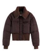 Scotch & Soda Pufferjas Aviator Bruin dames