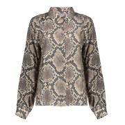 Geisha Blouse Animal Zwart dames
