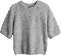 Opus Trui Plaush met korte mouw Grijs dames