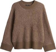 Opus Gebreide Trui Pennan in bouclelook Bruin dames