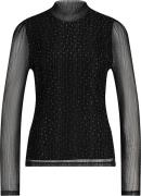 Nukus Top Puck Strass Zwart dames