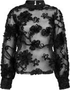 Aaiko Blouse Lucia Flower Zwart dames